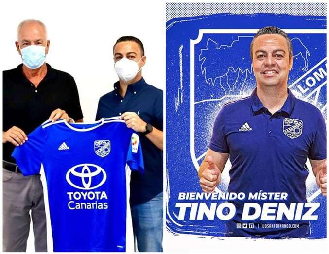 Imágenes con las que la UD San Fernando anunció el fichaje de Agustín Déniz/UD San Fernando.